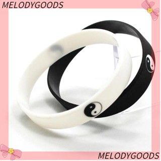 Melodg Cool Tai Chi สายรัดข้อมือซิลิโคน เครื่องประดับ ของขวัญที่ดีที่สุด สร้อยข้อมือยางกีฬา หยินหยาง เสน่ห์ แฟชั่น สตรีทแดนซ์ ฮิปฮอป สร้อยข้อมือซิลิโคน / หลากสี