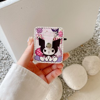 เคสหูฟัง หนัง PU กันกระแทก ลาย Kuromi สําหรับ AirPods 1 2 3 (2021) Pro 2