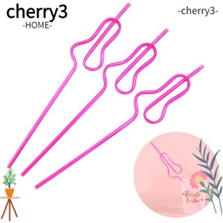 Cherry3 หลอดดูดน้ําเต้า แบบใช้แล้วทิ้ง หลากสี สําหรับตกแต่งโต๊ะอาหาร ปาร์ตี้ น้ําผลไม้