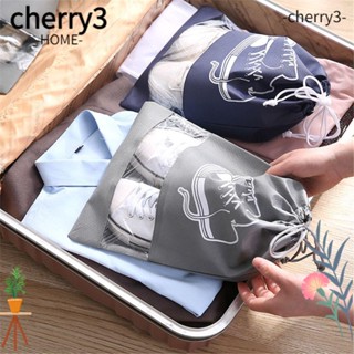 CHERRY3 กระเป๋าจัดเก็บรองเท้า แบบพกพา สําหรับเดินทาง 1/5 ชิ้น