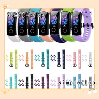 ❀SIMPLE❀ Classic For Honor Band 5 4 Colorful Silicone Watch Band Wristbands Bracelet Soft Sports Replacement Strap/Multicolor