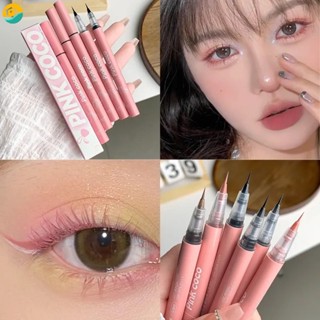 Pink Coco อายไลเนอร์ เนื้อแมตต์ กันน้ํา ติดทนนาน สีดํา สีน้ําตาล สีชมพู สําหรับผู้หญิง 4 สี