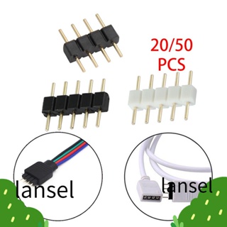 LANSEL อะแดปเตอร์ปลั๊กทองแดง ตัวผู้ ไร้บัดกรี สําหรับ Rgb 3528 5050 Smd 4Pin 5Pin 20 50 ชิ้น