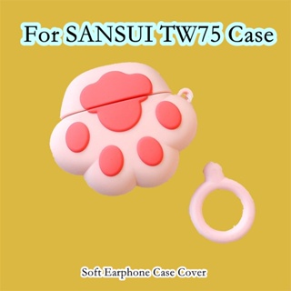 【ของแท้】เคสหูฟัง แบบนิ่ม ลายการ์ตูนตลก สําหรับ SANSUI TW75 SANSUI TW75