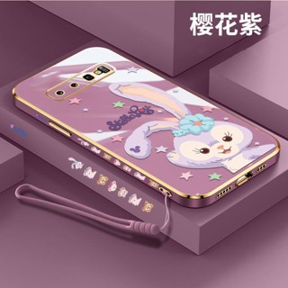 เคส Samsung Galaxy S10 Plus S9 Plus S8 Plus M53 M52 กระต่ายสเตลล่า บางเฉียบ หรูหรา เคสโทรศัพท์ ชุบไฟฟ้า พร้อมสายคล้อง