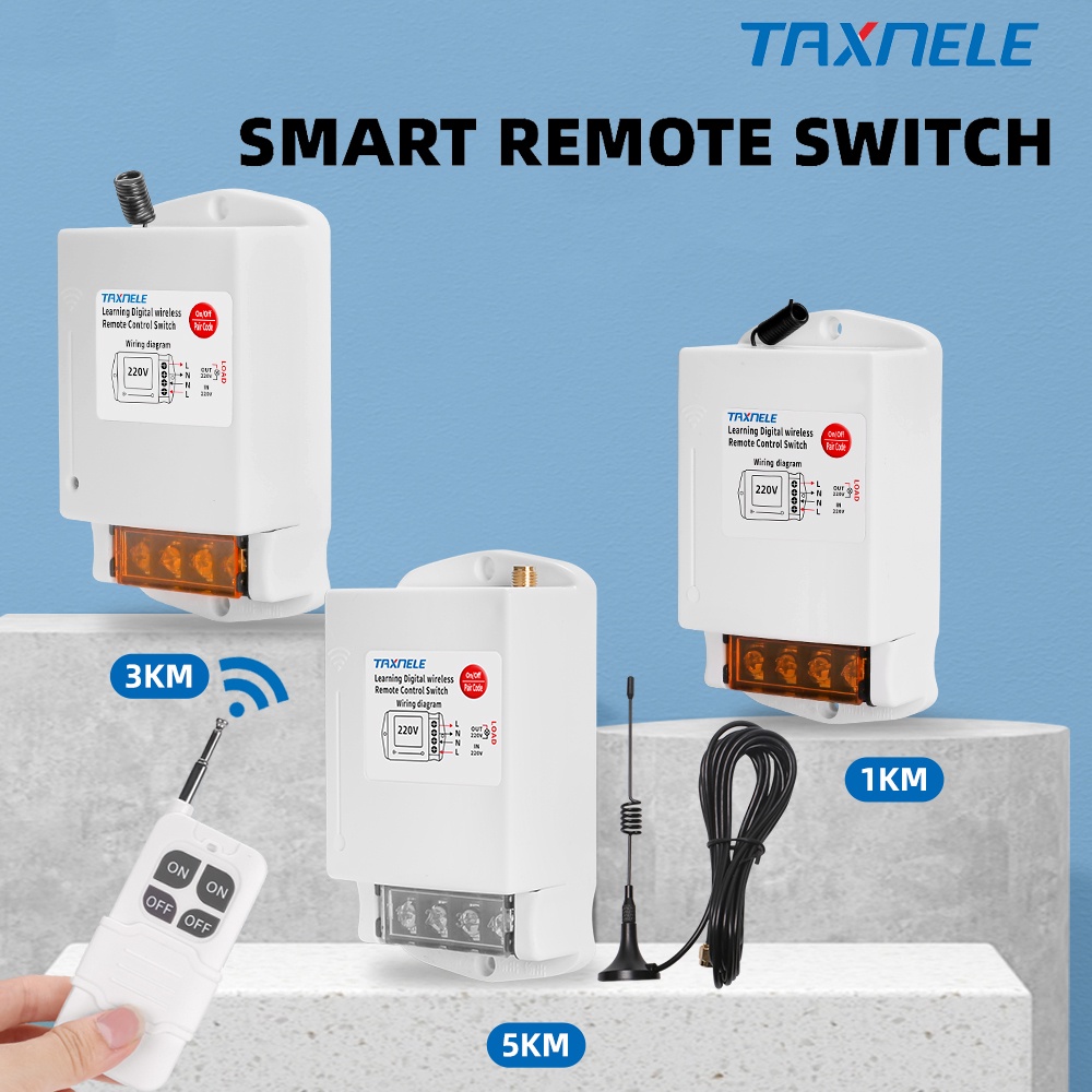 Taxnele สวิตช์ปั๊มน้ําไฟฟ้าไร้สาย 220V 380V พลังงานสูง สําหรับใช้ในครัวเรือน