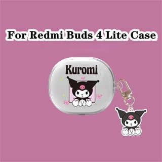 【คุณภาพสูง】เคสหูฟังนิ่ม แบบใส ลายสุนัข Laurel สําหรับ Redmi Buds 4 Lite Redmi Buds 4 Lite