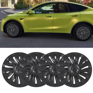 Newyork251 4 Pcs 19in ดุมล้อฝาครอบห่อ Hubcap ขอบป้องกัน Trim สำหรับ Tesla รุ่น Y 2020 ถึง 2023