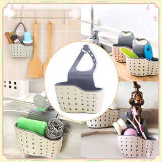 ตะกร้าแขวนท่อระบายน้ำในครัวเรือนห้องครัวห้องน้ำหลายฉากปรับได้ Snap-in Sink Drain Hanging Bag Storage Rack 【sunny】