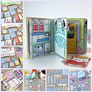 Damao หนังสือสติกเกอร์ เกม Melody Quiet Book Kuromi Cinnamoroll แฮนด์เมด Diy ของเล่น สําหรับเด็กผู้หญิง