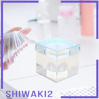 [Shiwaki2] จานแก้ว พร้อมฝาปิด พกพาง่าย ทนทาน สําหรับใส่เครื่องประดับ น้ํายาทาเล็บผู้หญิง