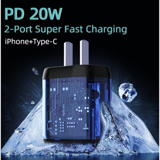 Pd 20W ชาร์จเร็ว 2 พอร์ต ชาร์จเร็ว สําหรับ iPhone xiaomi โทรศัพท์มือถือ ชาร์จเร็ว