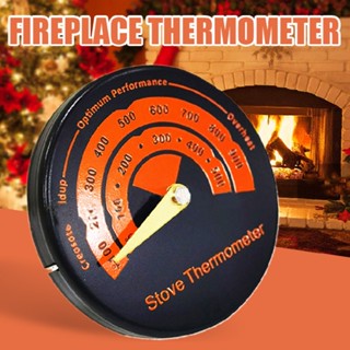 New Yellow Dial Bimetal Thermometer Fireplace Magnetic Adsorption Thermometer