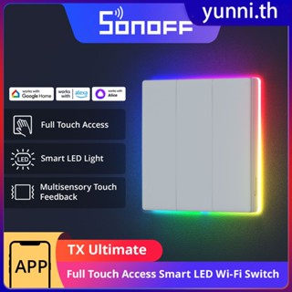 Sonoff Smart Switch Tx Ultimate Multi-sensory Ewelink รีโมทคอนโทรล Full Touch Access Led Light Edge ผ่าน Alexa Google Yunni