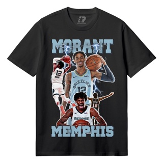 เสื้อยืดพิมพ์ลาย Nba - morant MEMPHIS1 เสื้อยืดผ้าฝ้าย แขนสั้น พิมพ์ลาย 30s s - m - l - xl - xxl kaos Basketball distro