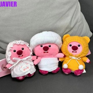 Javier พวงกุญแจ จี้ตุ๊กตาบีฟเวอร์น่ารัก สีชมพู สําหรับห้อยกระเป๋า