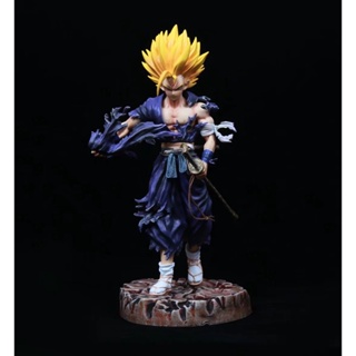 [Spot delivery] Super Saiyan GK samurai monkey rice with knife standing scene statue model boxed hand-made IT1H