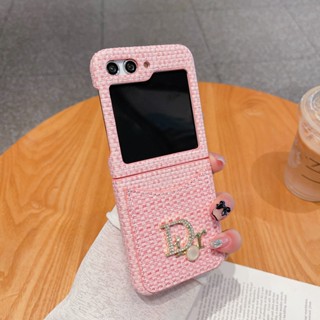 เคสป้องกันโทรศัพท์มือถือ แบบพับได้ กันกระแทก พร้อมช่องใส่บัตร สําหรับ Samsung Galaxy Z Flip 3 4 5 5G Z Flip5