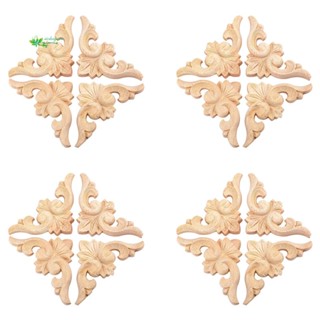 ไม้แกะสลักมุม ประตู เฟอร์นิเจอร์ สไตล์ยุโรป 6x6 ซม. 16 ชิ้น