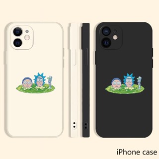 anime pattern เคสไอโฟน 14 pro case iPhone 7 8 Plus Se 2020 8พลัส เคส Rick Morty X Xr Xs Max 13 12 11 promax cover