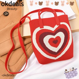 Okdeals กระเป๋าสะพายไหล่ กระเป๋าถือ สะพายข้าง แฮนด์เมด เหมาะกับการพกพาช็อปปิ้ง สําหรับสตรี