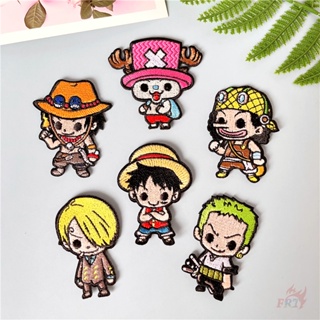 ♥ แผ่นแพทช์ ลายการ์ตูนอนิเมะ One Piece Iron-On ♥ แผ่นแพทช์ รูปลูฟี่ โซโร่ ช็อปเปอร์ เอซ อุซป์ ซันจิ DIY สําหรับตกแต่งเสื้อผ้า 1 ชิ้น