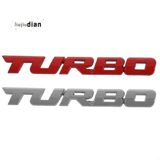 Turbo สติกเกอร์โลหะ รูปตราสัญลักษณ์ 3D สําหรับติดตกแต่งรถยนต์ รถจักรยานยนต์