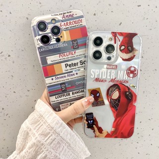 เคสโทรศัพท์มือถือแบบนิ่ม TPU ใส ลายสไปเดอร์แมนน่ารัก สําหรับ Samsung Galaxy M14 M53 M33 M23 M51 M52 A14 A24 A54 A34 A20 A30 A51 A71 A70S A20S A21S A11 A31 A12 M12 A03S A02 M02