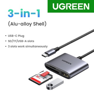 Ugreen เครื่องอ่านการ์ด USB C Type C เป็น USB SD Micro SD สําหรับแล็ปท็อป