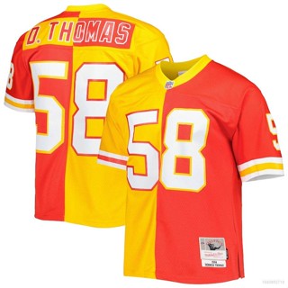 Qy 1994 เสื้อยืดลําลอง แขนสั้น คอกลม พิมพ์ลาย NFL Kansas City Chiefs Jersey Thomas พลัสไซซ์