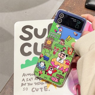 เคสป้องกันโทรศัพท์มือถือ ลายการ์ตูนชินจัง สําหรับ Samsung Galaxy Z Flip 5 Z Flip 4 Z Flip 3 ZFlip3 ZFlip4 ZFlip5