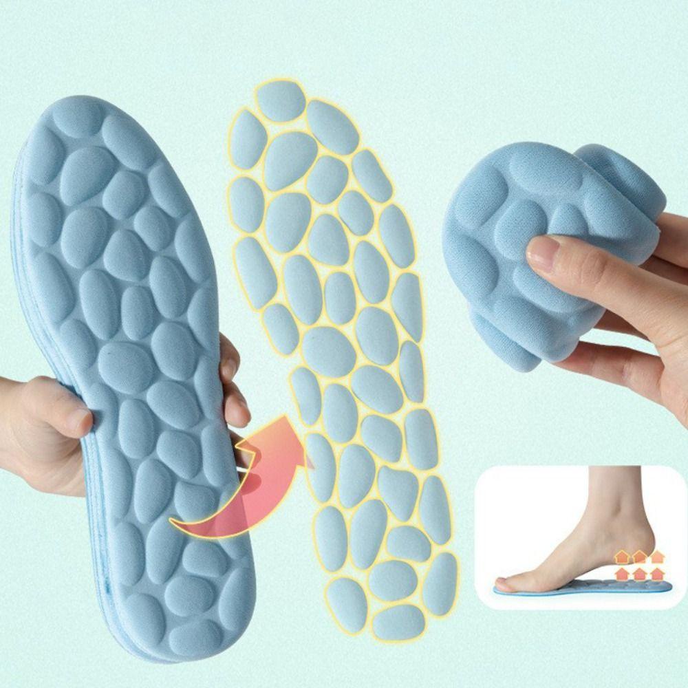 Uumir Orthopaedic Insoles, 4D Cuttable นวด Insoles, รองเท้าอุปกรณ์เสริมหน่วยความจําโฟม Anti-pain Shock Absorption Mindinsoles รองเท้าผู้หญิงผู้ชายกีฬา