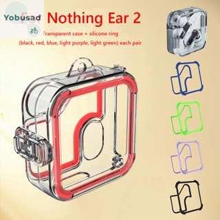 【LP-06.th】ฝาครอบป้องกันหูฟัง พร้อมแหวนซิลิโคน 5 คู่ สําหรับ Nothing Ear 2