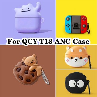 【ของแท้】เคสหูฟัง แบบนิ่ม ลายการ์ตูน สําหรับ QCY T13 ANC QCY T13 ANC