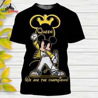 Mickey Mouse and Minnie Mouse Disney men women queen Short Sleeve casual style 3D print t shirt Summer Streetwear Tee To