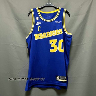 【คุณภาพสูง】นักรบ Nba Golden State ของแท้ สําหรับผู้ชาย #30 เสื้อกีฬาแขนสั้น ลายทีม Royal Jersey 2022-23 Swingman