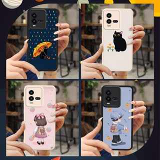 Cartoon texture Phone Case For VIVO IQOO10 simple heat dissipation soft shell personality protective Back Cover Dirt-resistant