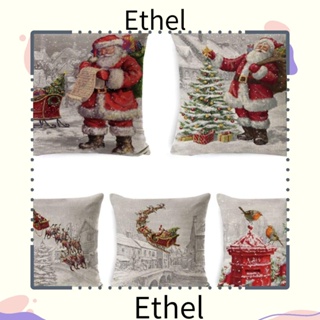 Ethel1 ปลอกหมอน ลายคริสต์มาส แฟชั่น สําหรับตกแต่งบ้าน ปาร์ตี้คริสต์มาส