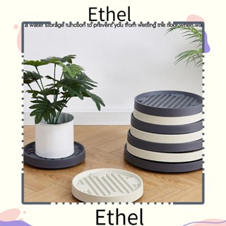 Ethel1 ถาดรองกระถางต้นไม้ พลาสติก ทรงกลม ถอดออกได้ พร้อมล้อเลื่อน ทนทาน