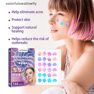 Colorfulswallowfly แผ่นสติกเกอร์แปะสิว กันน้ํา มองไม่เห็น 144 ชิ้น ต่อกล่อง COD