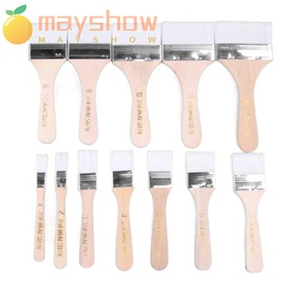 Mayshow แปรงทาสี แปรงทาสี ไนล่อนนุ่ม แบน แปรงทาสีบ้าน เครื่องมือทาสีมืออาชีพ DIY