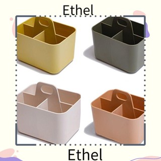 Ethel1 กล่องจัดระเบียบเครื่องเขียน ชั้นวางปากกา พลาสติก แบบพกพา พร้อมช่องเก็บของ