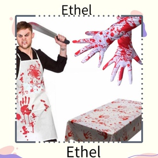 Ethel1 ผ้าปูโต๊ะ ผ้าโพลีเอสเตอร์ ลายเลือด สําหรับปาร์ตี้ฮาโลวีน