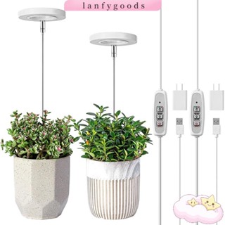 Lanfy โคมไฟ LED สเปกตรัม ตั้งเวลาได้ ขนาดพกพา สําหรับปลูกพืช