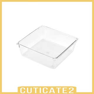 [Cuticate2] กล่องลิ้นชักเก็บของ แบบใส วางซ้อนกันได้ สําหรับจัดระเบียบโต๊ะเครื่องแป้ง