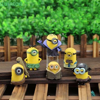 Quinton ฟิกเกอร์ รูปปั้นการ์ตูนมินเนี่ยน Kawaii Despicable Me สําหรับตกแต่งโต๊ะ 6 ชิ้น 10 ชิ้น 12 ชิ้น