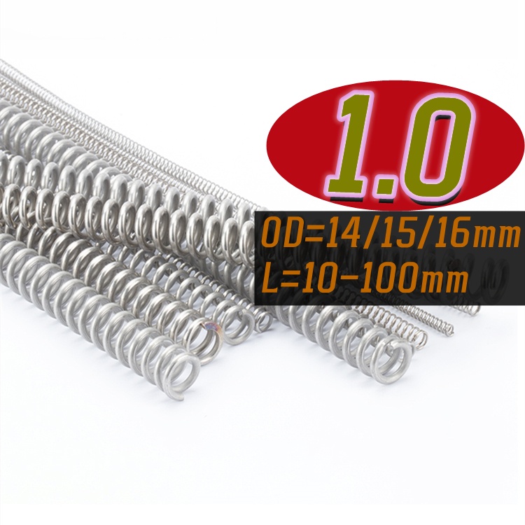 สปริงแรงดัน สปริงอัด d1.0mm SUS304 OD14/15/16mm ยาว 10-150mm(XDT-PH-LMF-2)