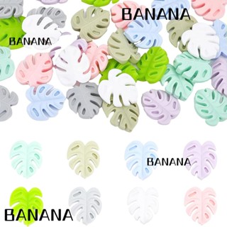 Banana1 ลูกปัดซิลิโคน รูปใบไม้ 32 ชิ้น ลูกปัด 8 สี 32 ชิ้น สําหรับทําสร้อยคอ DIY