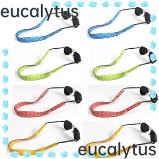 Eucalytus1 สายคล้องแว่นตา ปรับได้ สีเขียว สีเหลือง สีแดง 8 ชิ้น