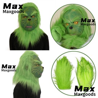 Maxg หมวกกันน็อคคอสเพลย์ สีเขียว น่ากลัว